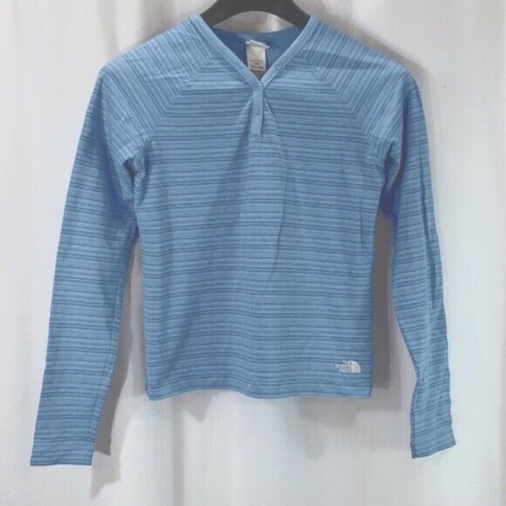 The North Face vaporize top women's size medium blue striped